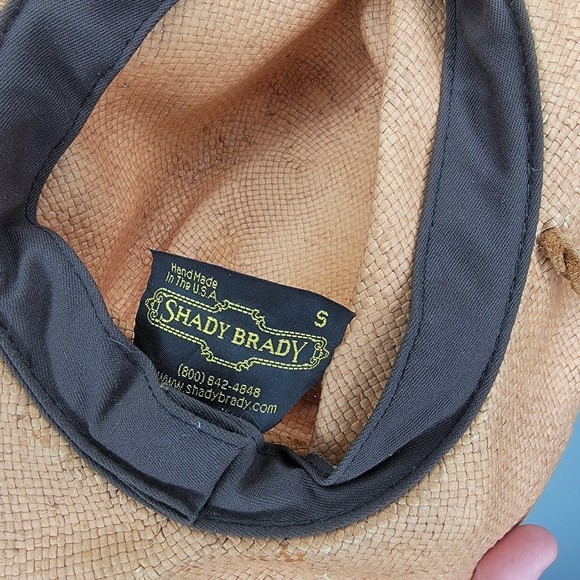 SHADY BRADY Authentic Straw Cowgirl/boy Hat with Chin/Stampede Strings (Size S) - Picture 7 of 7